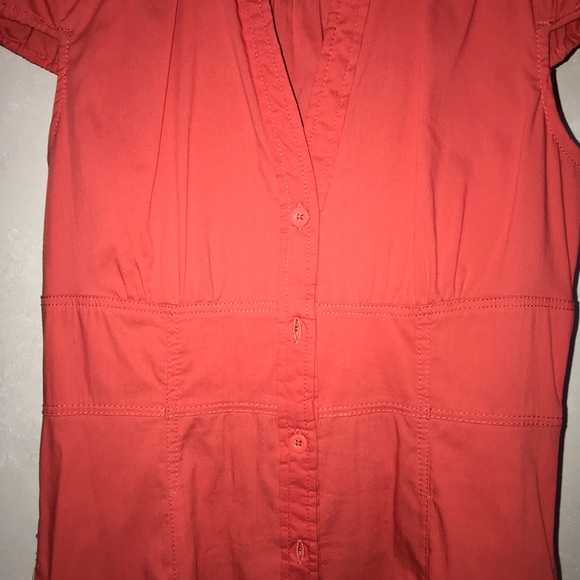 Salmon casual summer belted dress - Picture 6 of 9